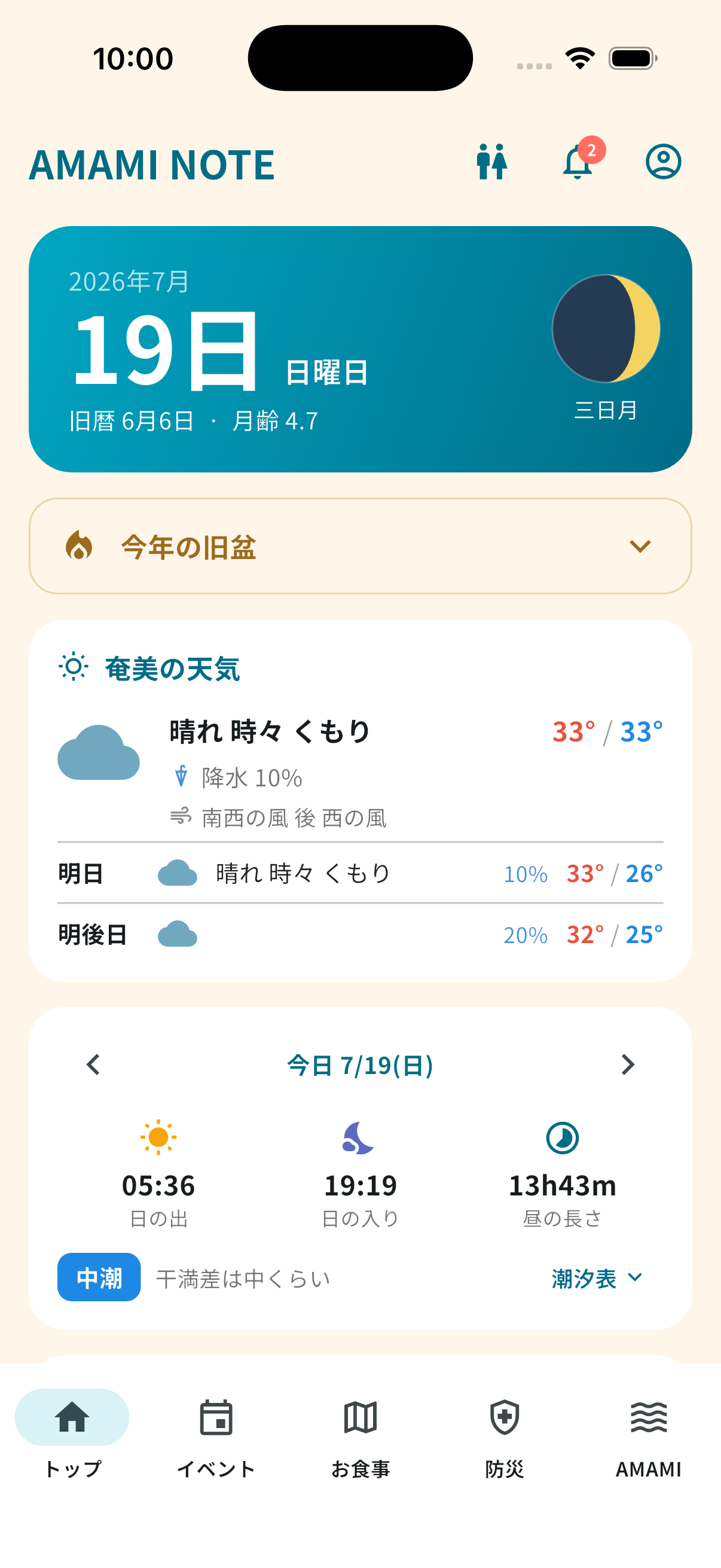 トップ｜日付・旧暦・天気・潮汐・フェリー