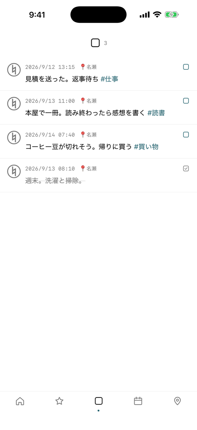 タスク｜片づけたいことと、片づいたこと